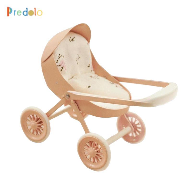 Predolo Xe Đẩy Thu Nhỏ Đồ Chơi Nhà Búp Bê Nội Thất Mầm Non Nhà Búp Bê Phụ Kiện Cho Bé