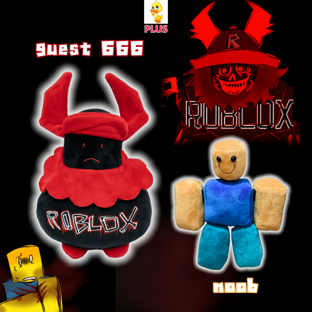 PLUS [Forsaken Guest 666 Doll] Forsaken Guest Noob Đồ chơi sang trọng Vui nhộn Roblox Guest 666 Trò 