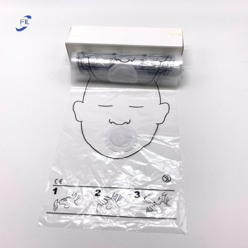 FIL 36 Cái / Cuộn Mặt nạ hồi sức CPR Tấm chắn mặt CPR cho Bộ sơ cứu huấn luyện CPR OP