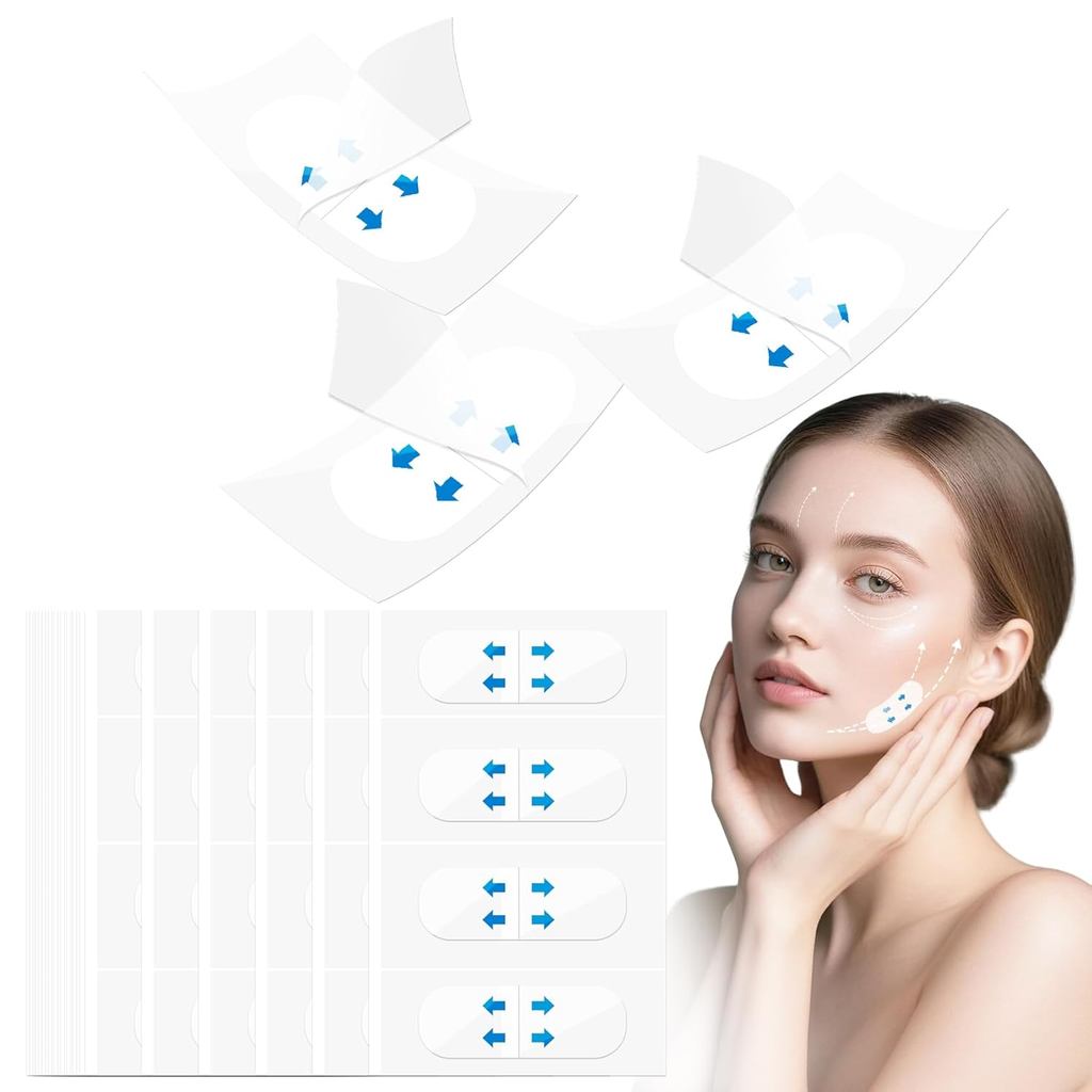 DAMAH 200 Chiếc Băng Nâng Mặt Vô Hình, Băng Nhăn Cho Mặt Nâng Cổ Băng, Miếng Dán Nâng Cơ Mặt Tức Thì
