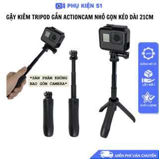 Shorty Gậy kéo dài 21cm kiêm Tripod OEM cho Gopro - Màu Đen