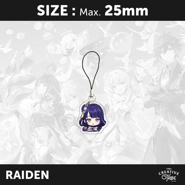 Genshin Impact  - Gantungan HP Akrilik 3mm - Aksesoris Charm Hoyoverse - Raiden, Max 25mm