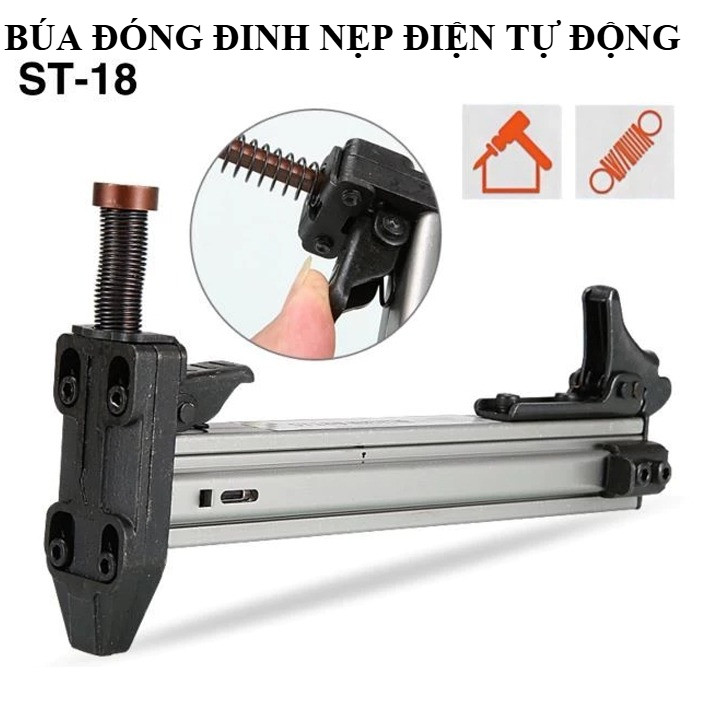 Dụng cụ đóng đinh bê tông ST18, búa đóng đinh thi công nẹp điện