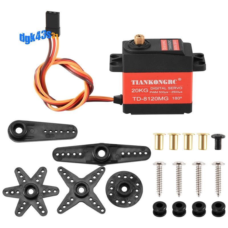 Td-8120Mg Kim Loại Chống Thấm Nước Gear Kỹ Thuật Số servo Với 20Kg Mô-men Xoắn Cao 180Angle Cho Rc Đ