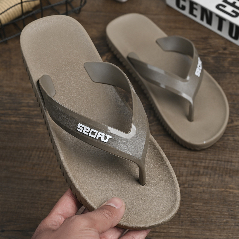 2026 Flip-Flops Nam Flip-Flops Mùa Hè Ngoài Trời Bãi Biển Bãi Biển Nhà Chống Trơn Trượt Flip-Flops D
