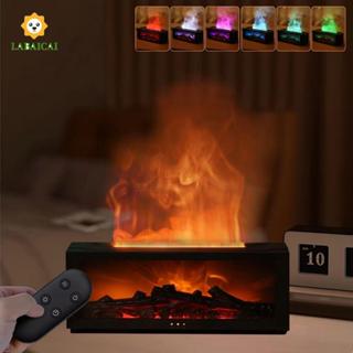 LABAICAI Máy tạo độ ẩm không khí ngọn lửa đầy màu sắc LABAICAI, Máy tạo độ ẩm không khí lò sưởi 150ml yên tĩnh, Tự động tắt nước với đèn LED & Máy phun điều khiển từ xa Máy khuếch tán tinh dầu du lịch