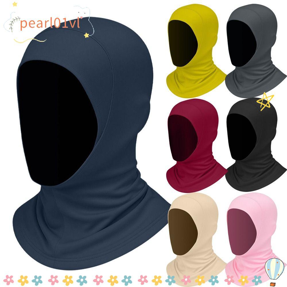 PEARL01 Hijab tức thì, Khăn choàng Hijab chống nắng cho nữ, Khăn quàng cổ lụa băng nhẹ thanh lịch để