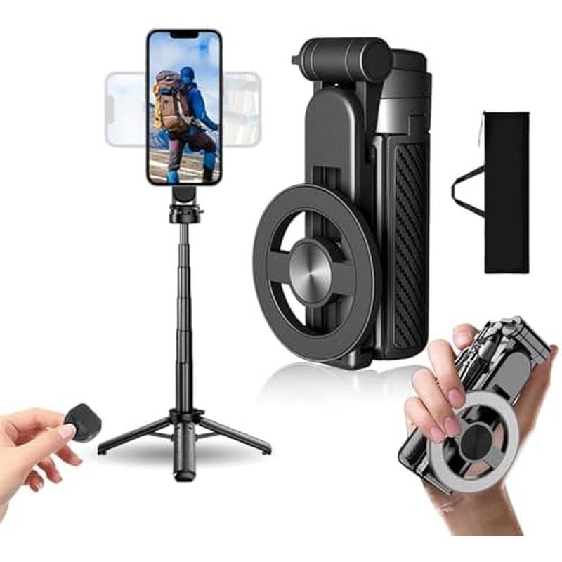 Gậy Selfie di động đa chức năng có điều khiển từ xa & Đèn, Mini 4 trong 1 Đa chức năng 360° Chân đế 