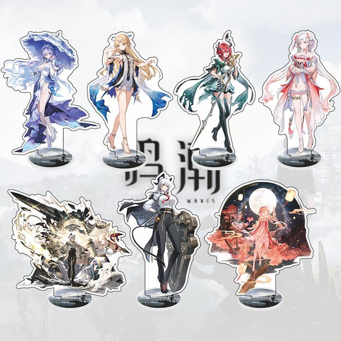 Game Wuthering Waves Acrylic keychain Stand Model Carlotta Cartethyia Cantarella Changli Jinhsi Zani