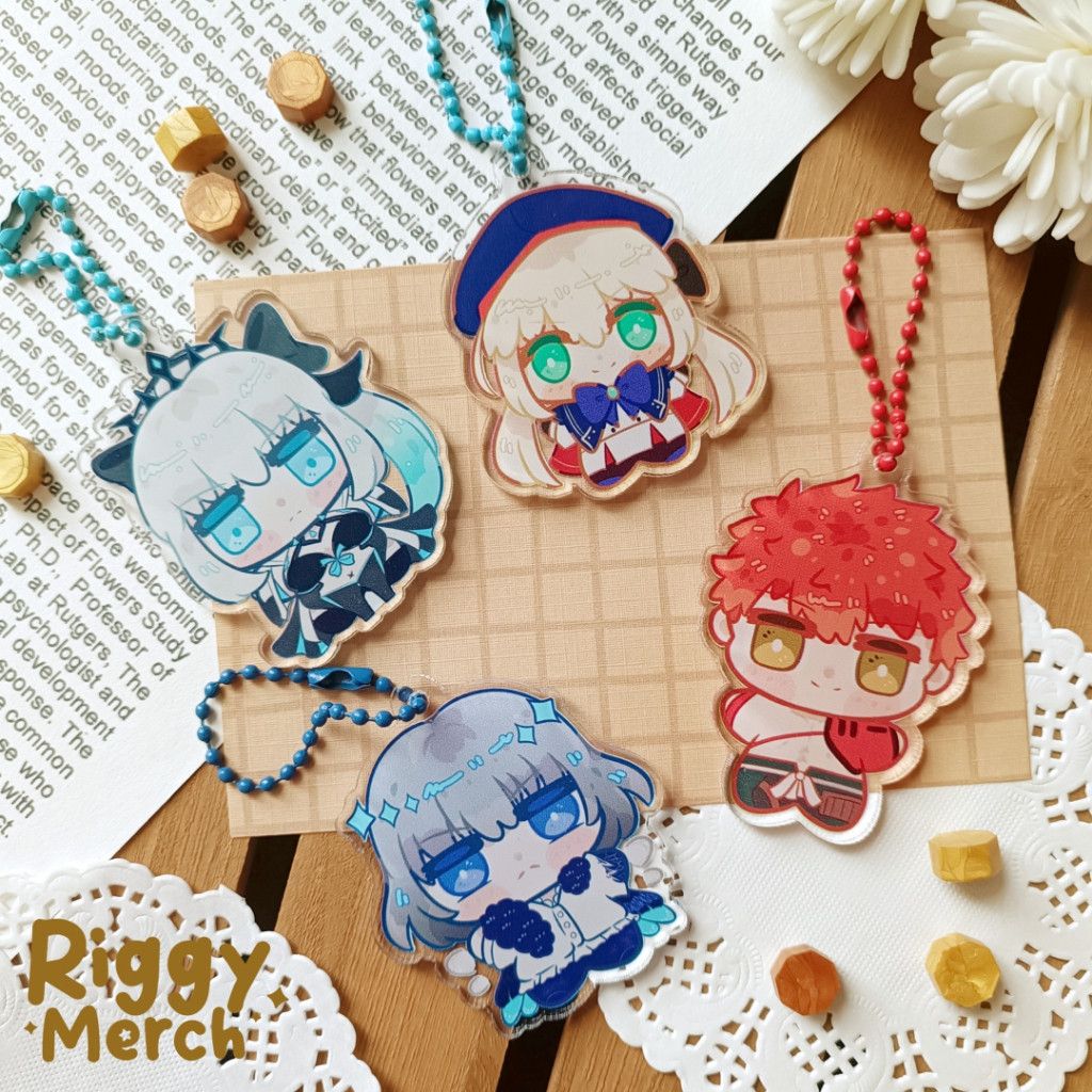 (RiggyMerch) FGO Boncel Charm Keychain | Keychain Fate/Grand Order Oberon Muramasa Castoria Morgan