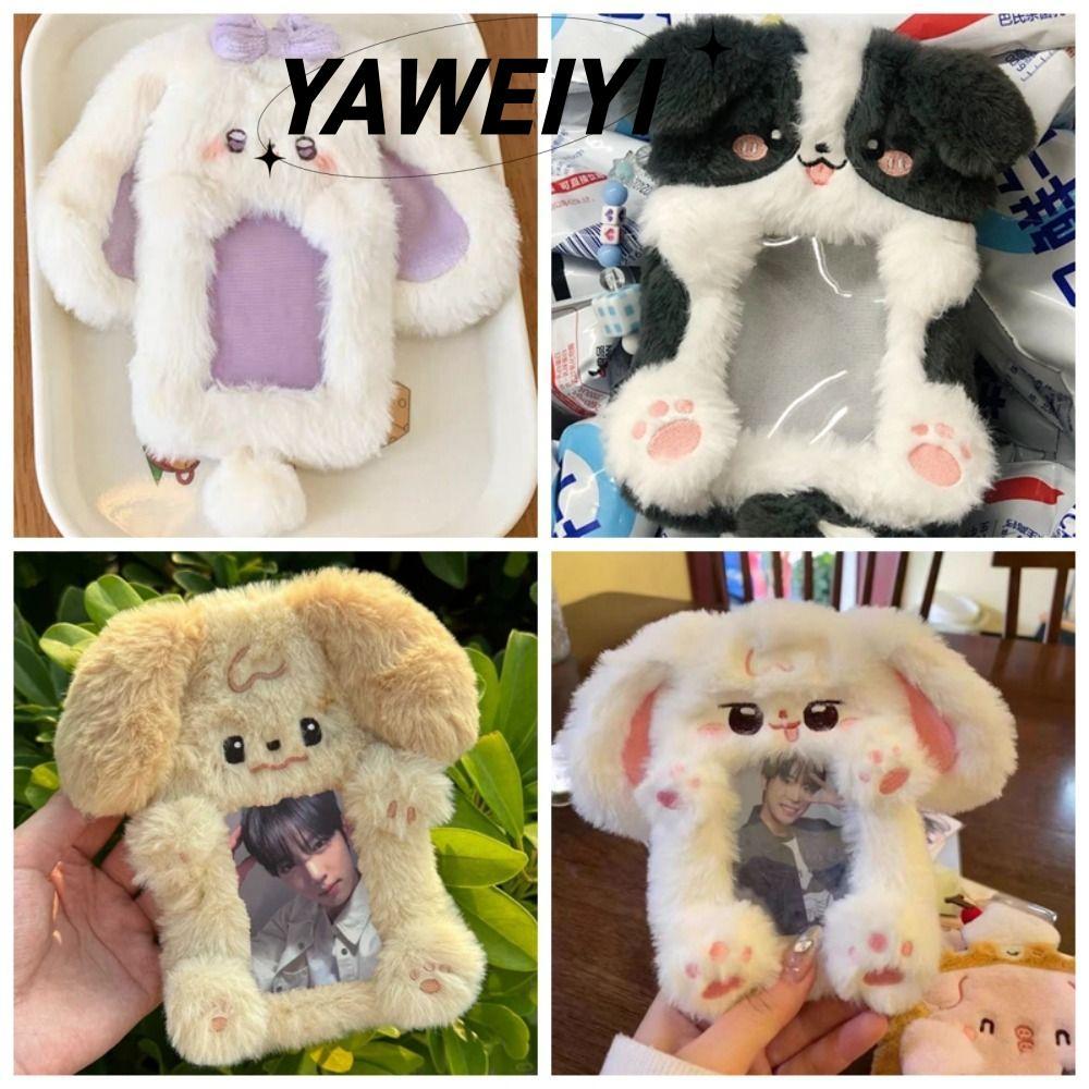 YAWEIYI Photocard, Sang Trọng Tai Thỏ / Border Collie Photo Card Holder, Hoạt Hình Đa Năng Thẻ Học S