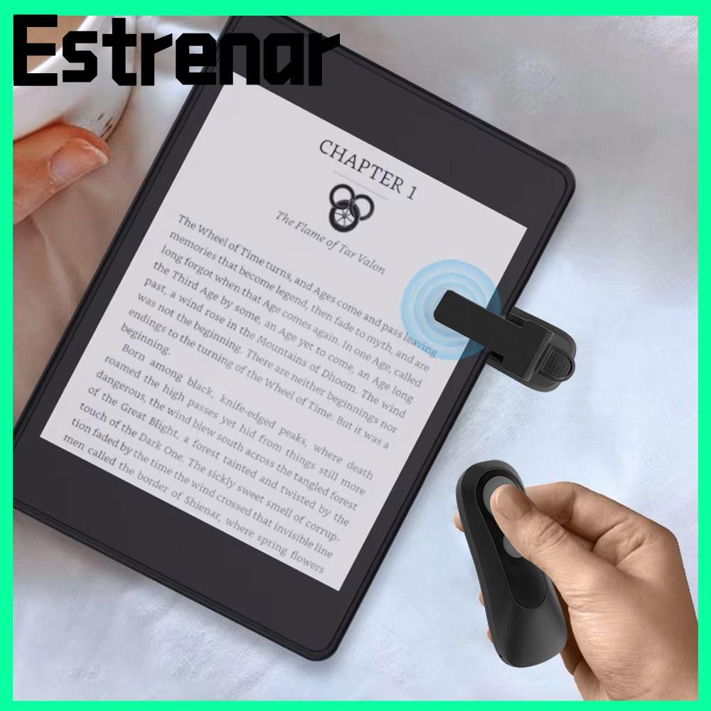 ESTRENAR RF Remote Page Turner, Wireless Smart Remote Control Clicker, Màu đen thực tế với dây đeo t