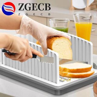Máy thái bánh mì ZGECB, với khay vụn bánh mì Hướng dẫn cắt bánh mì có thể điều chỉnh độ dày, Máy thái bánh mì nướng bằng nhựa trắng chịu nhiệt Tấm cắt bánh mì Nhà bếp