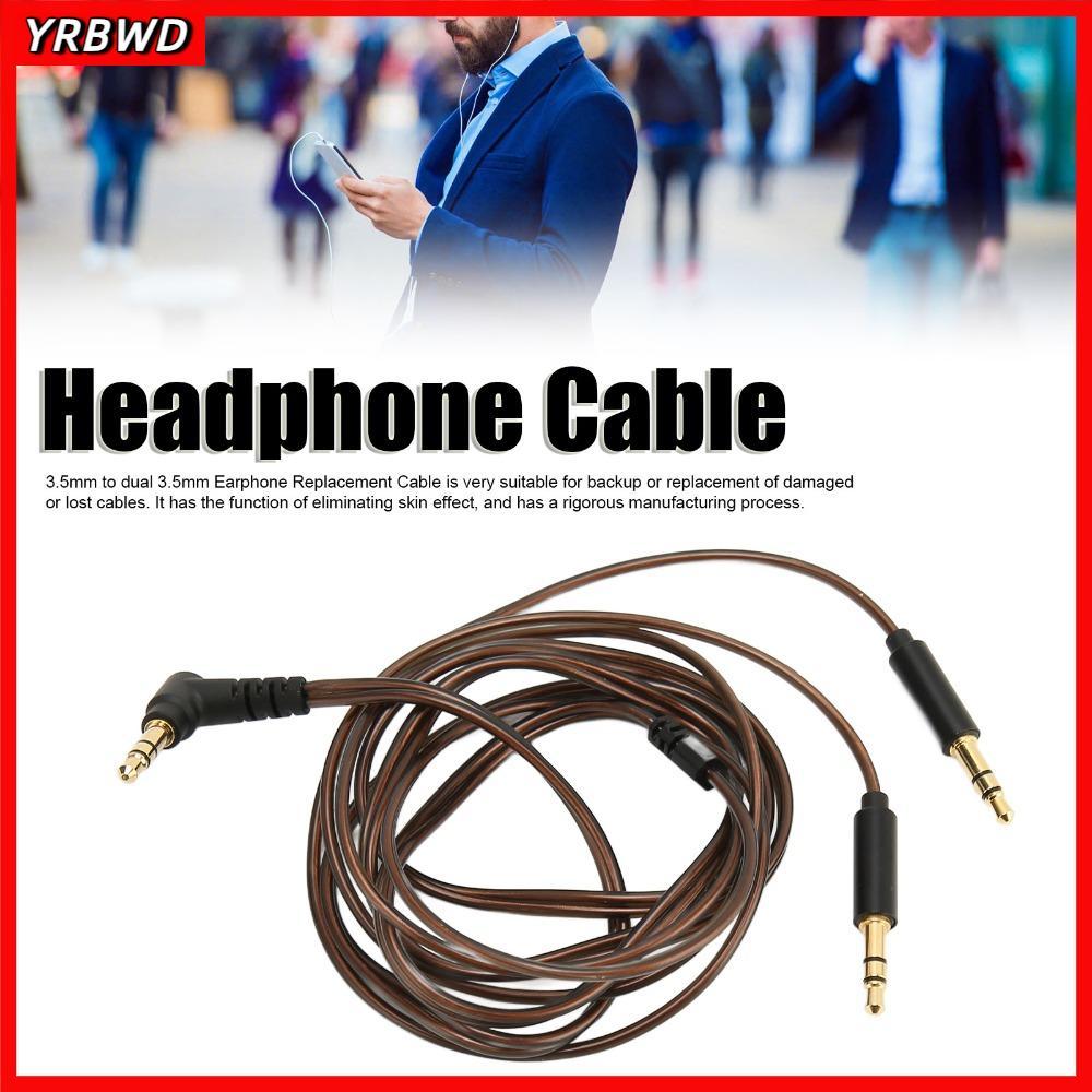 Dây nam Jack cắm 3,5 mm sang kép YRBWD, lõi OFC cắm và chạy nam, Cáp nâng cấp tai nghe 1,2m tương th