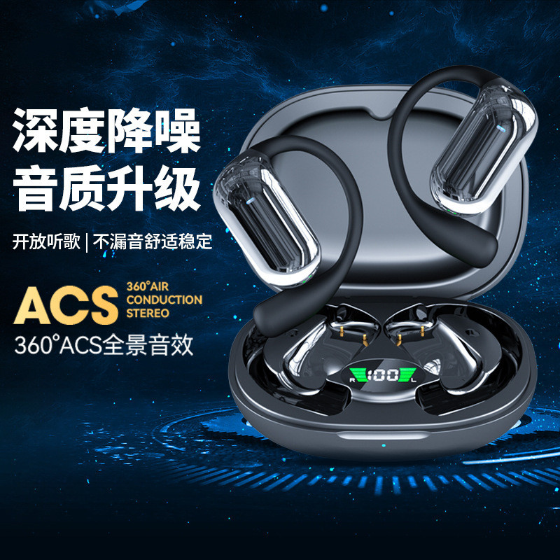 [Sẵn Sàng] Tai Nghe Bluetooth Không Dây Q16S Loại Tai Treo Không Trong Tai Tuổi Thọ Pin Siêu Dài Côn