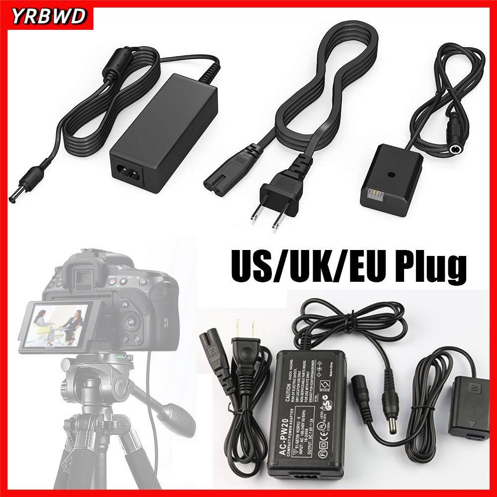 YRBWD AC-PW20 Bộ ghép nối DC di động Phụ kiện máy ảnh Bộ chuyển đổi nguồn AC cho Alpha A5100 A6500 A