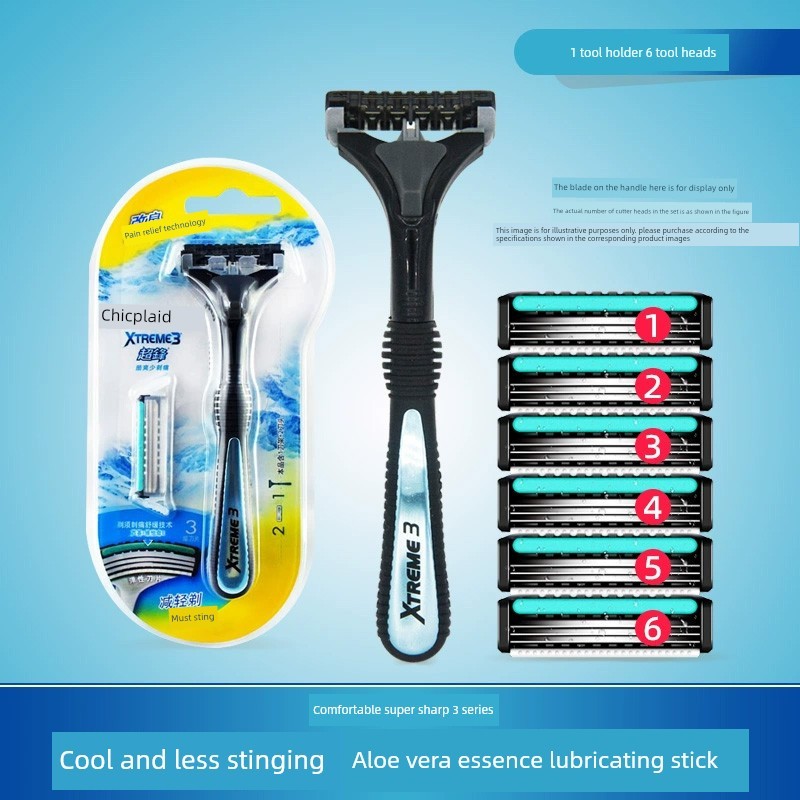 Schick / Thoải Mái Dao Cạo Hướng Dẫn Sử Dụng Nam Dao Cạo Siêu Sắc Nét 3 Lưỡi Dao Cạo Râu Ba Lớp Dao 