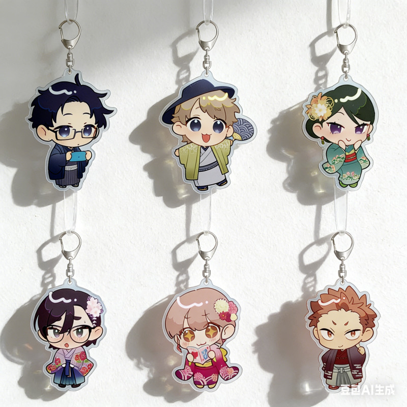 Anime Wotakoi: Love Is Hard For Otaku Japanese Anime Character Acrylic Pendant Keychains Peripheral 