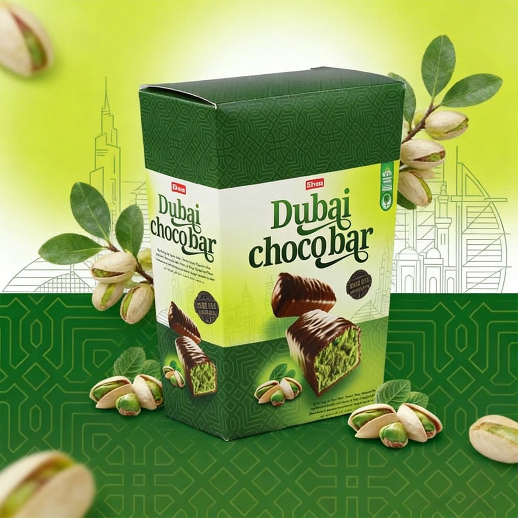 Dubai Chocolate Pistachio Sandwich Chocolate 400g Original Dubai Nhập Khẩu Đặc Biệt Dubai Chocolate 