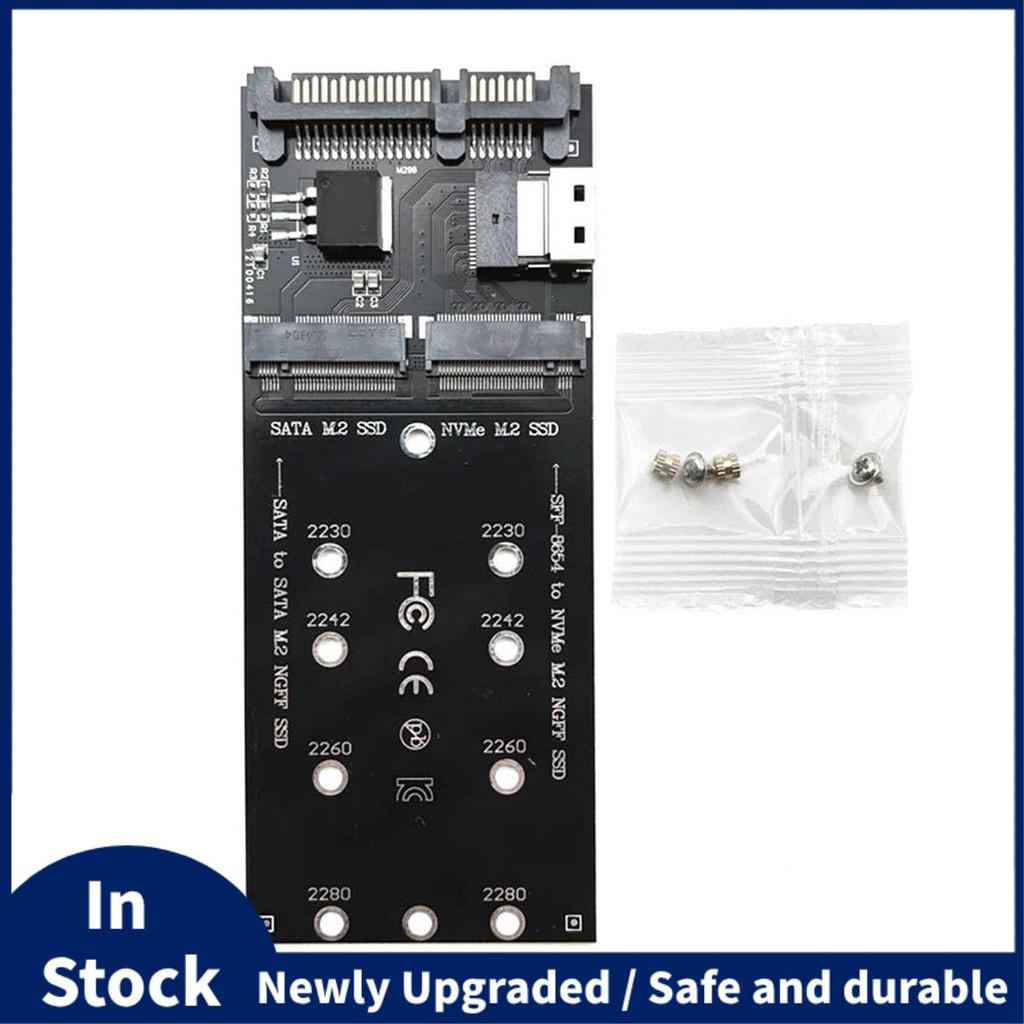 Bộ chuyển đổi SSD M2 M.2 Ngff SSD sang + M2 NVME SSD sang SFF-8654 Bộ chuyển đổi sang thẻ mở rộng M2