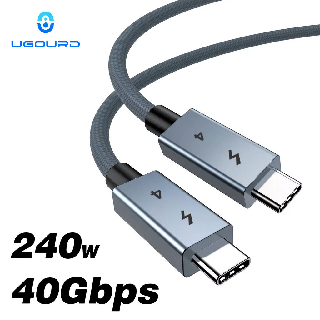 UGOURD USB C Thunderbolt 4 40Gbps USB4 Cáp USB Type C đến C 240W Cáp sạc nhanh Thunderbolt3 cho egpu