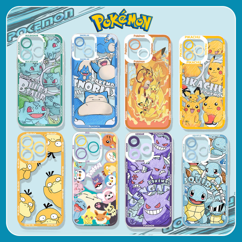 Ốp Điện Thoại Anime Psyduck Pikachu Pokemen Cho Samsung Galaxy S26 Edge Ultra Plus S10 Note 20 10 Pl