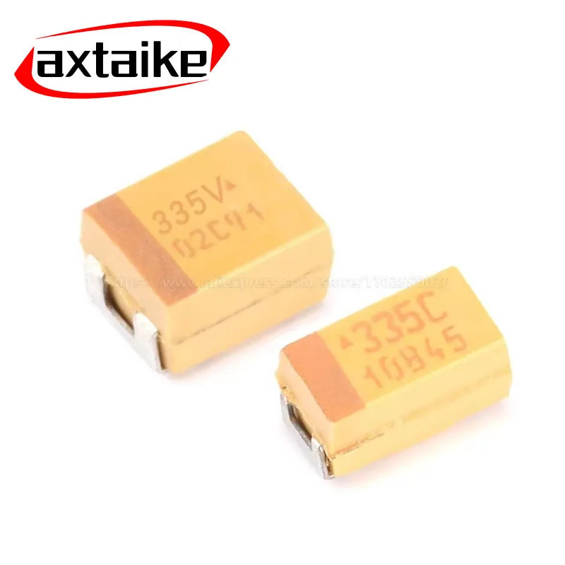 10 Chiếc 3.3UF 335 335K 16V 25V 35V 50V A B C D 3216 3528 6032 7343 10% SMD 335C 335E 335V 335T Tụ Đ