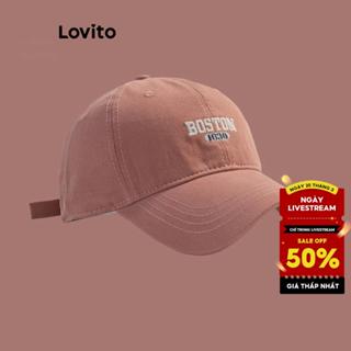 Lovito Mũ lưỡi trai bóng chày Boston chữ thường ngày dành cho nữ LFA09617