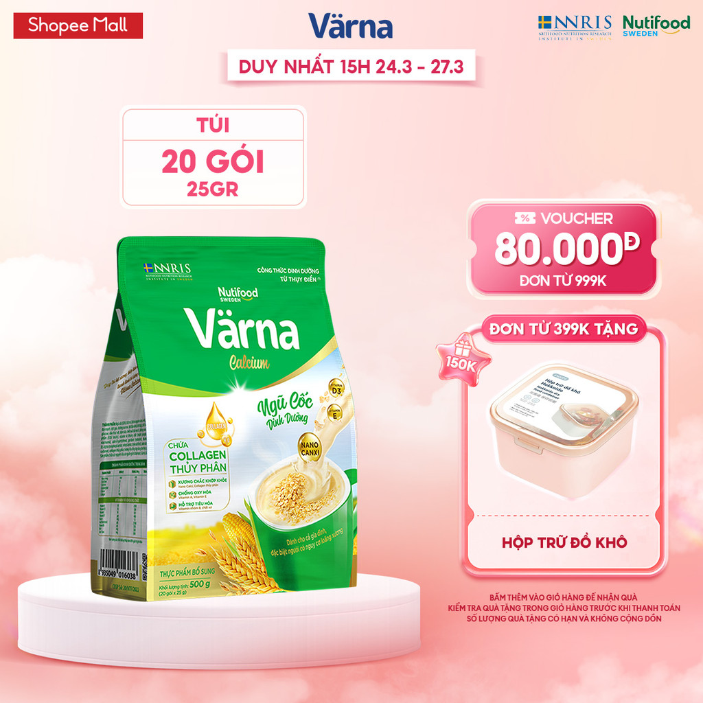 Ngũ cốc dinh dưỡng Varna Calcium - Xương chắc cơ khỏe - Varna