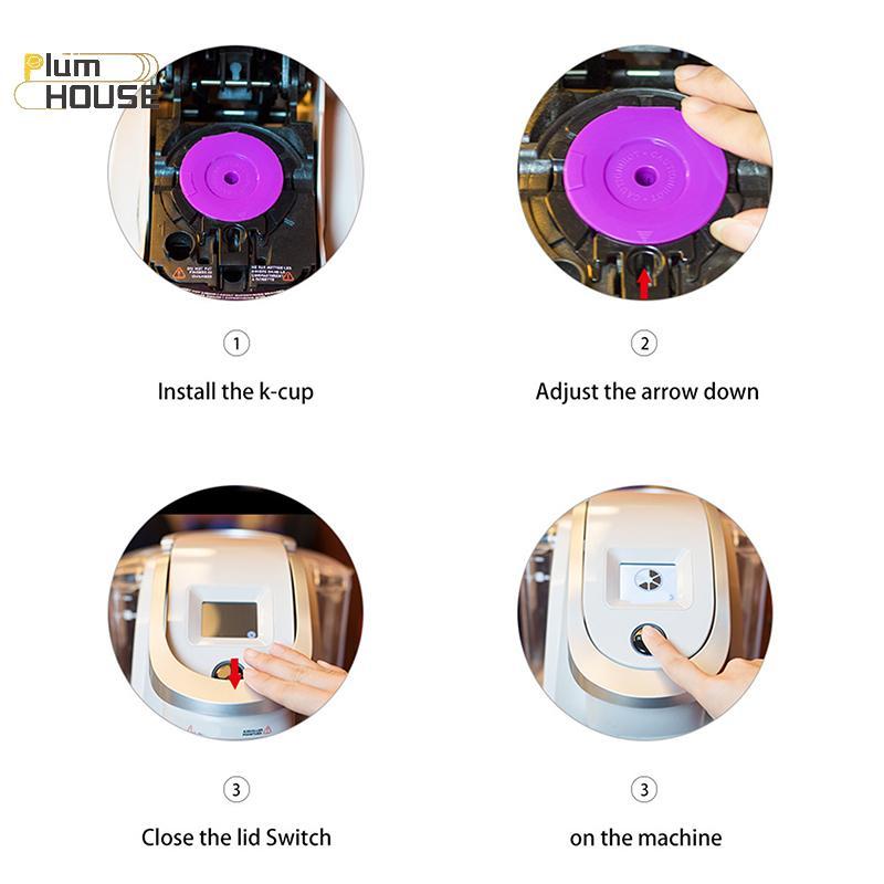 PlumHOUSE Cốc K tái sử dụng cho Keurig - Máy pha cà phê Keurig Universal Fit 1.0 & 2.0 - Bộ lọc cà p