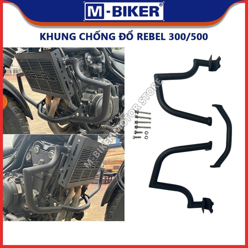 Chống đổ Rebel 300, Chống đổ Rebel 500, Khung chống đổ Honda Rebel 300/500 chính hãng MBIKER