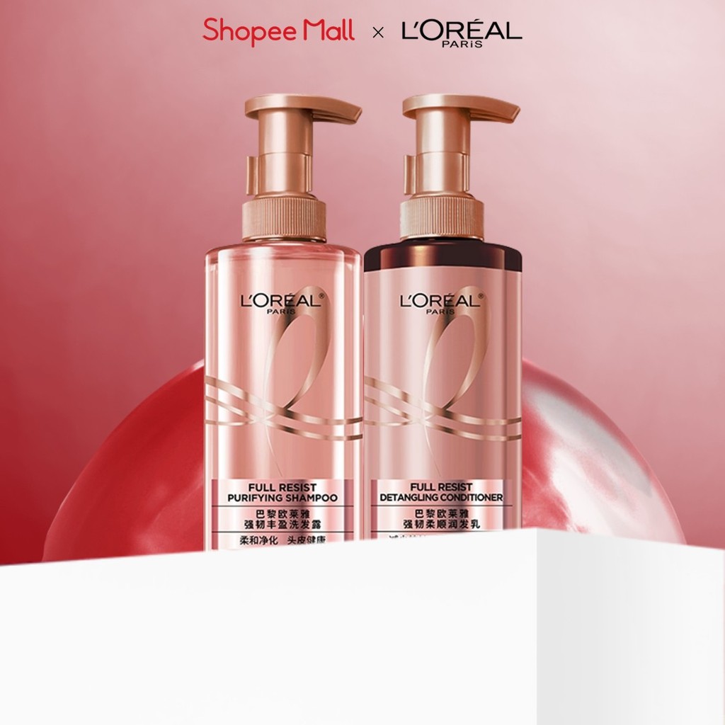Bộ đôi dầu gội xả ngăn ngừa & giảm gãy rụng tóc, giúp tóc chắc khỏe hơn L’oreal Paris Elseve Full Resist 440ml
