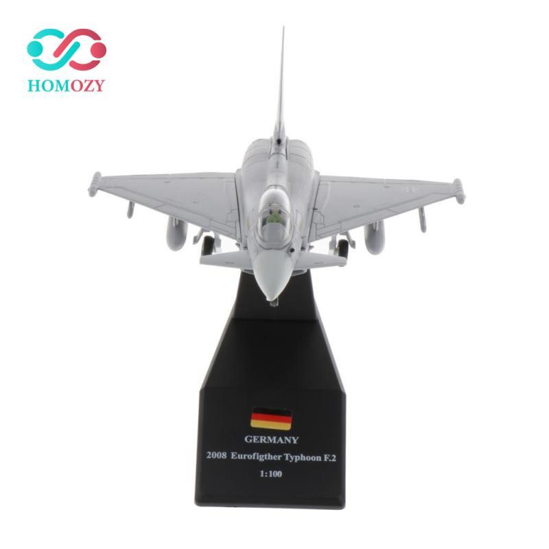 Bộ sưu tập mô hình máy bay tỷ lệ 1: 100 Máy bay chiến đấu EF2000 Đồ chơi máy bay thu nhỏ