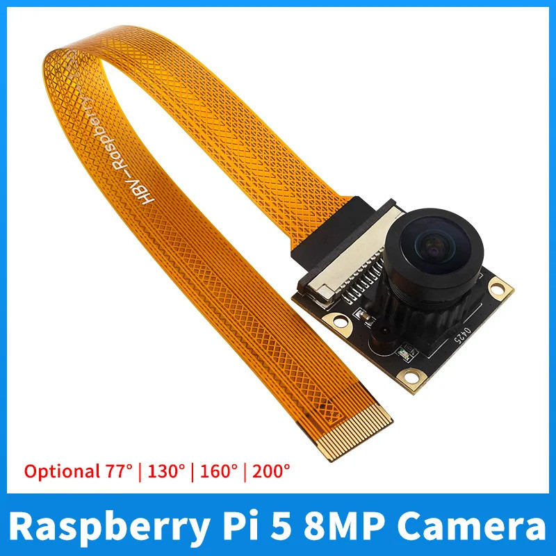 Máy ảnh Raspberry Pi 5 8MP IMX219 Cảm biến Chip Giao diện CSI 77° 130° 160° 200° Webcam máy ảnh cho 