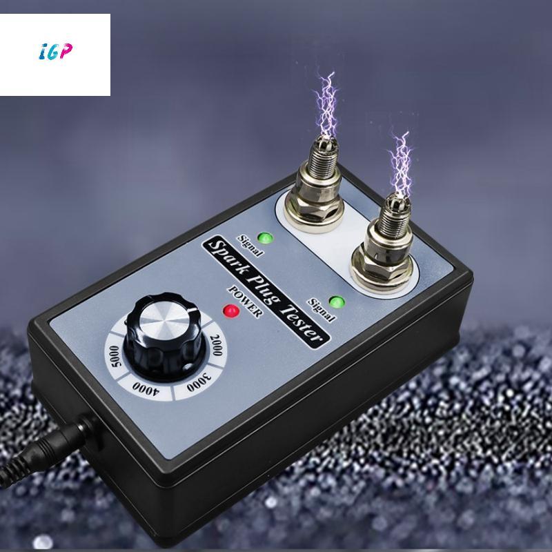 (IGP) 1 Bộ Xe Máy Đánh Lửa Cuộn Dây Cheer Spark Detector Có Thể Điều Chỉnh Lỗ Kép Sparking Plug Test