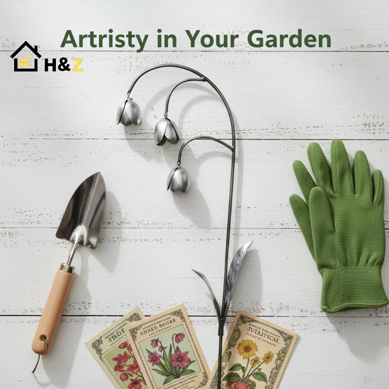 Kính vạn hoa Lily Of The Valley - Trang trí sân vườn, Nghệ thuật kim loại phế liệu, Trang trí ngoài 