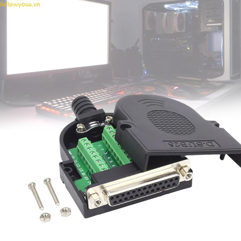 Fol DB25 Connectors RS232 Terminal Block Adapter Module D-SUB 25-pin RS232 Khớp Nam Nữ