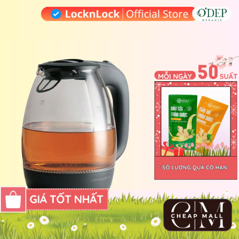 Ấm đun nước siêu tốc LocknLock 1.7L 1850W - Chính hãng  EJK432 - CHEAP CMO