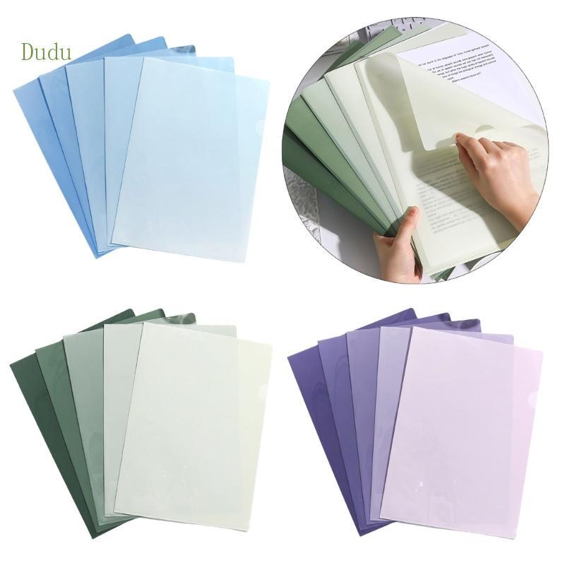 Dudu 5 Cái Clear File Paper Covers Open and Side Cut File Covers Thư mục không phù hợp để báo cáo Pr