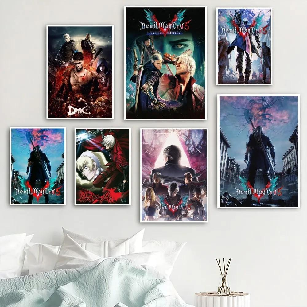 Devil May Cry Game Poster Nghệ Thuật Thẩm Mỹ Trang Trí Tường Cho Phòng Khách Phòng Ngủ Phong Cách Tr
