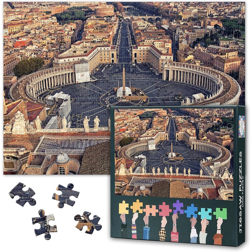 Ghép Hình Thành Phố Vatican 1000 Mảnh Ghép Hình Skylines-Rome Phong Cảnh Xếp Hình Địa Điểm Du Lịch X