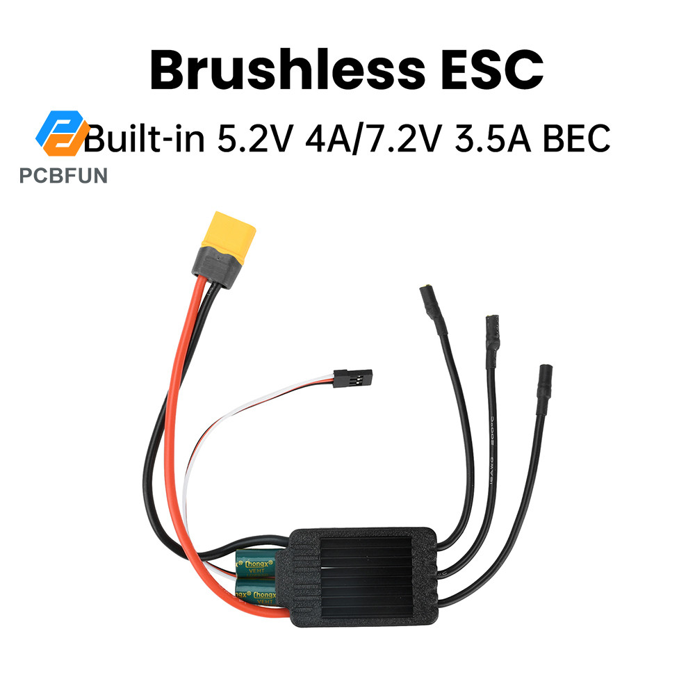Bộ điều khiển tốc độ không chổi than Pcbfun 3-8S AM32 ESC 120A tích hợp 5.2V / 7.2V 4A BEC cho mô hì