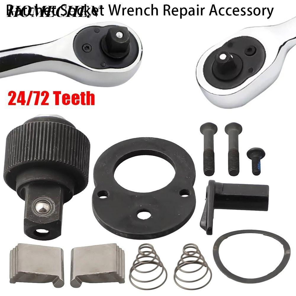 HOMECHEN 1 Bộ Phụ Kiện Cờ Lê Ratchet, Linh Kiện Thay Thế 24 / 72 Răng Ratchet Ổ Cắm Cờ Lê Phụ Kiện S