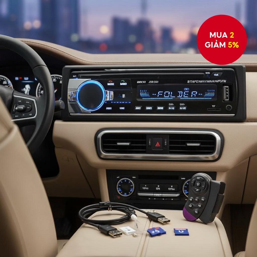 Dàn Âm Thanh Ô Tô 1 Din FM Radio MP3 Bluetooth AUX USB SD Kỹ Thuật Số Gắn Bảng Điều Khiển