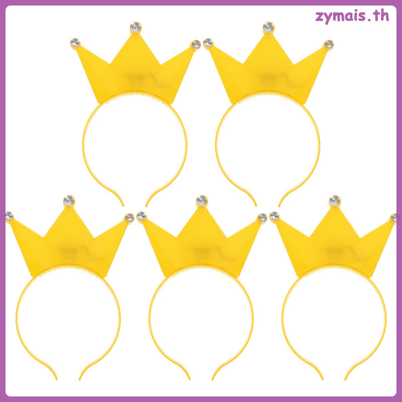 5 Chiếc Dây Đeo Đầu LED Màu Vàng Thiết Kế Sáng Tóc Cho Trẻ Em Sự Kiện zymais