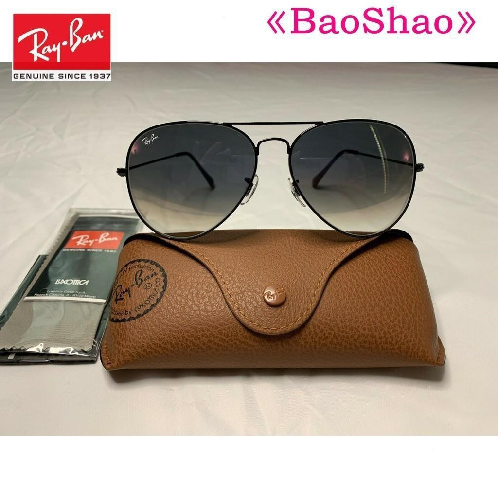 kính râm aviator gọng đen, ống kính gradient màu xanh