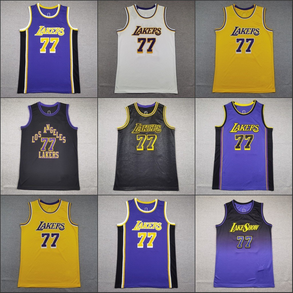 Không. 77 Jersey thêu Logo Lakers-Luca