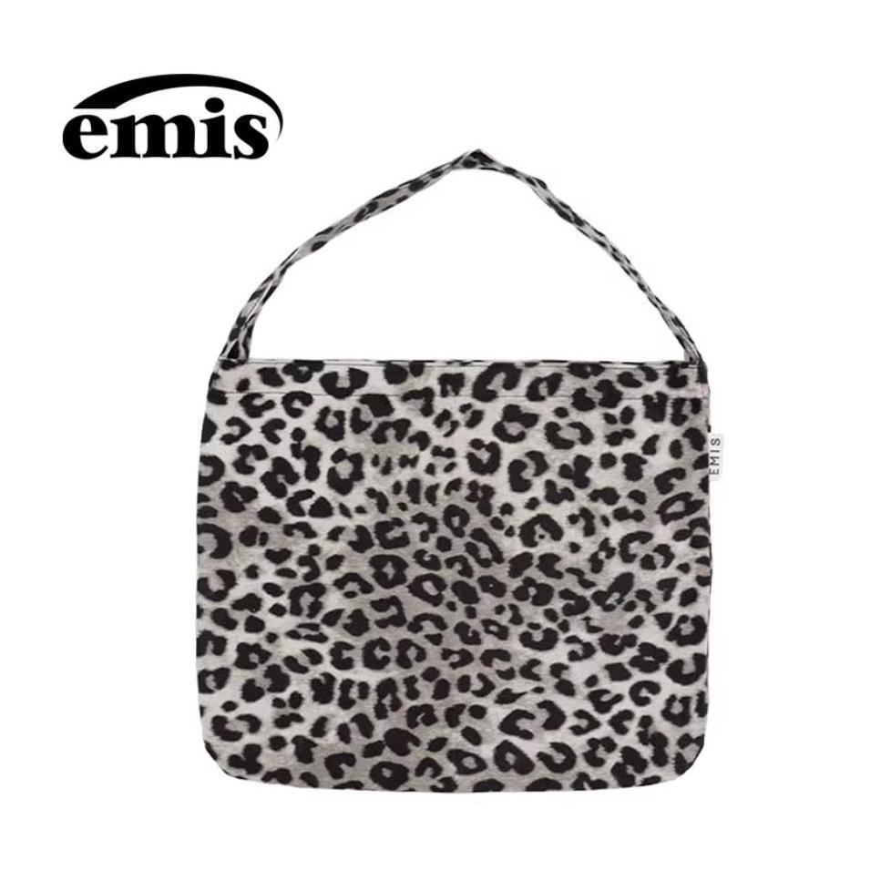 Túi Emis Chính Hãng Kích Thước Lớn Da Báo In Túi Vải Vải Vải Dung Tích Lớn Tương Tự Túi Hekiao