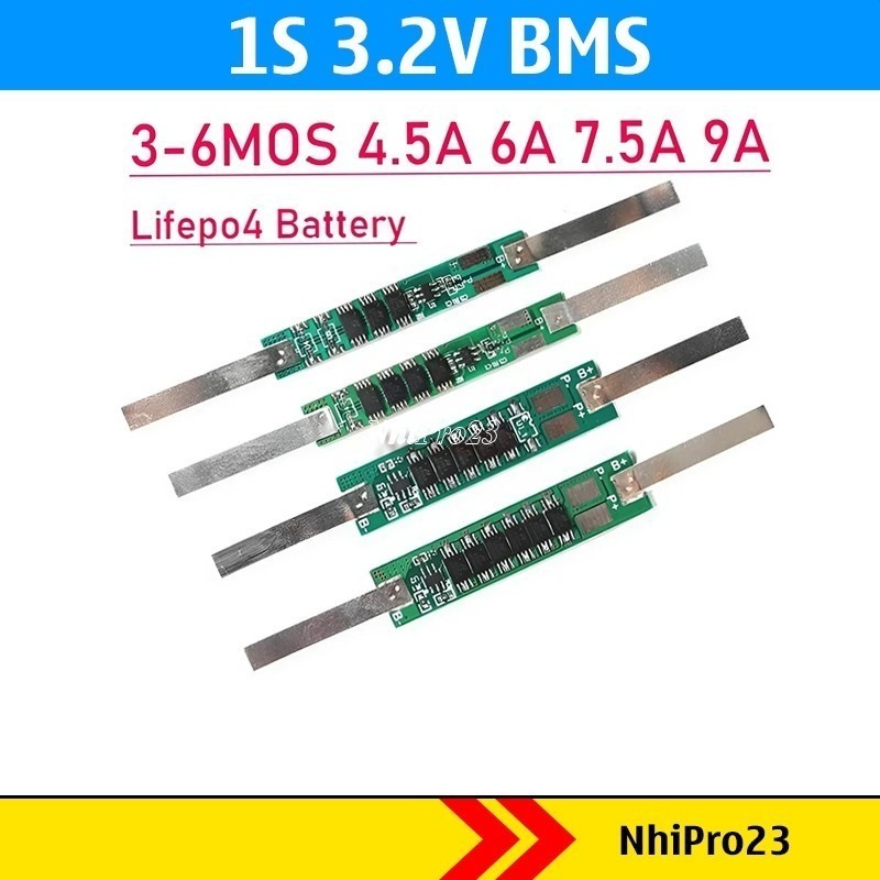 Mạch sạc và bảo vệ pin 1S 3.2V LiFePO4 - Lithium Sắt Photphat - Pin 32650