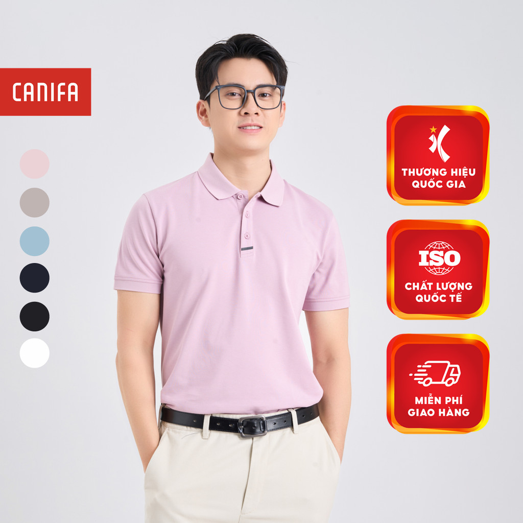 Áo polo nam CANIFA cổ bẻ cộc tay 8TP25A002